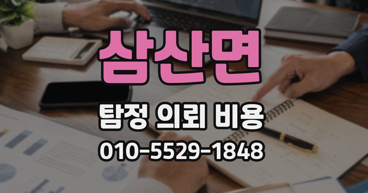 삼산면 탐정 의뢰 비용