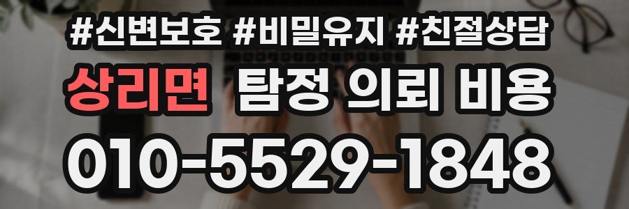 상리면 탐정 의뢰 비용