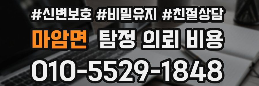 마암면 탐정 의뢰 비용