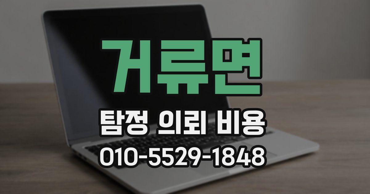 거류면 탐정 의뢰 비용