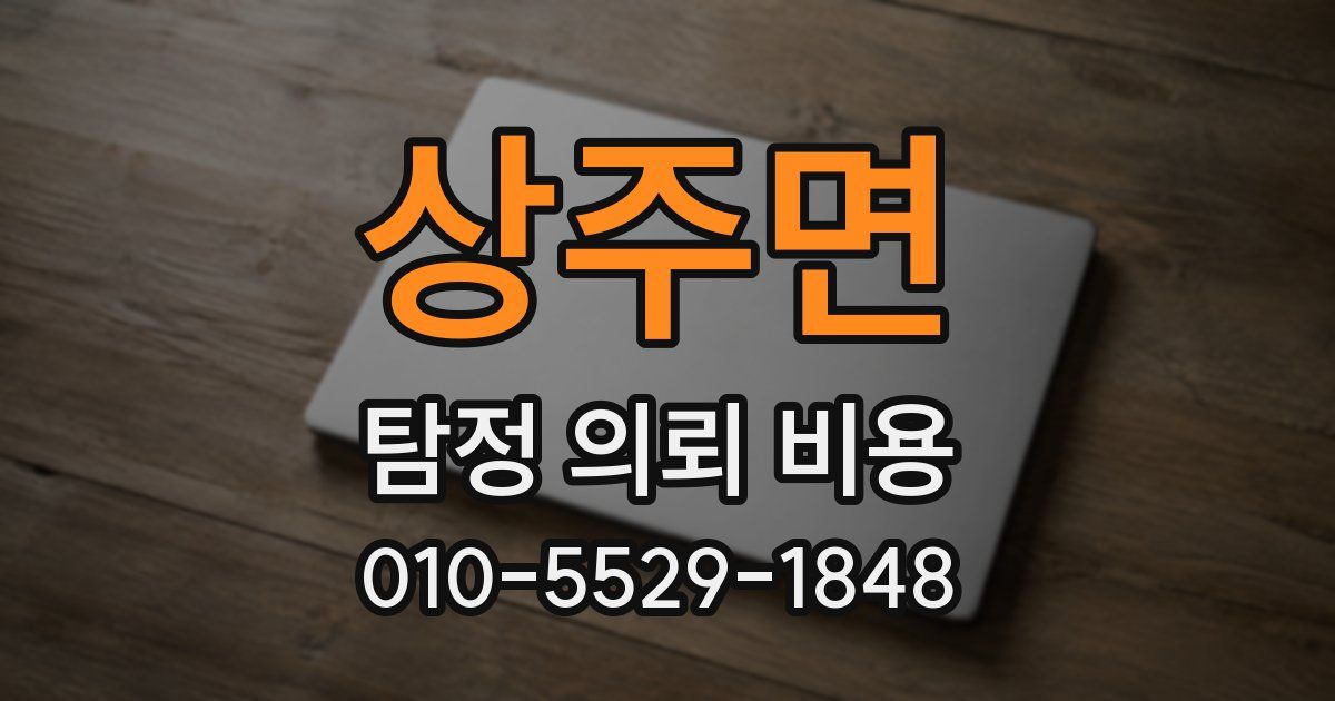 상주면 탐정 의뢰 비용