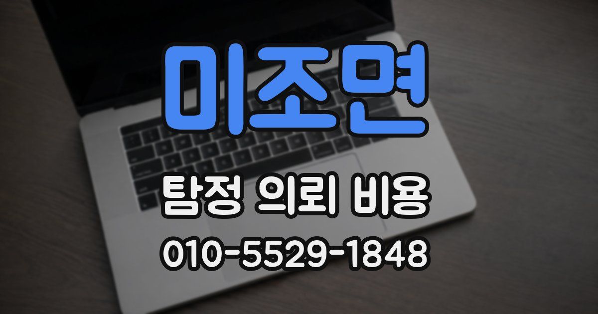 미조면 탐정 의뢰 비용