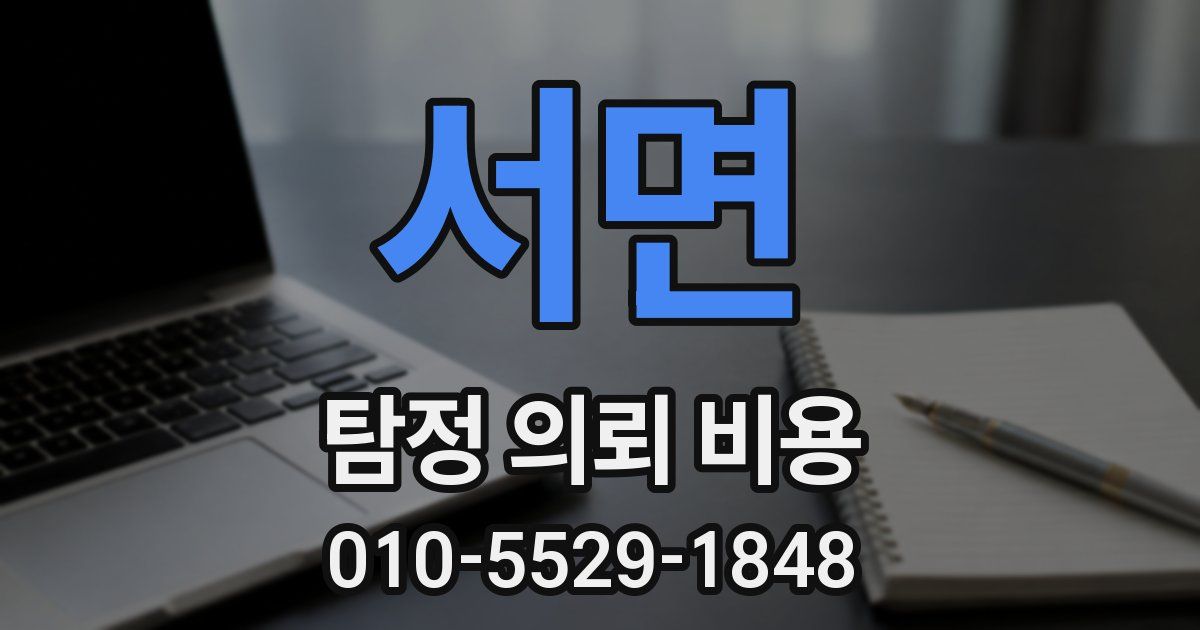 서면 탐정 의뢰 비용