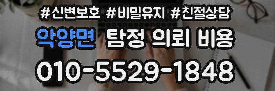 악양면 탐정 의뢰 비용