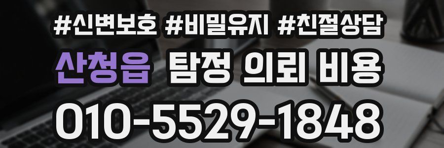 산청읍 탐정 의뢰 비용