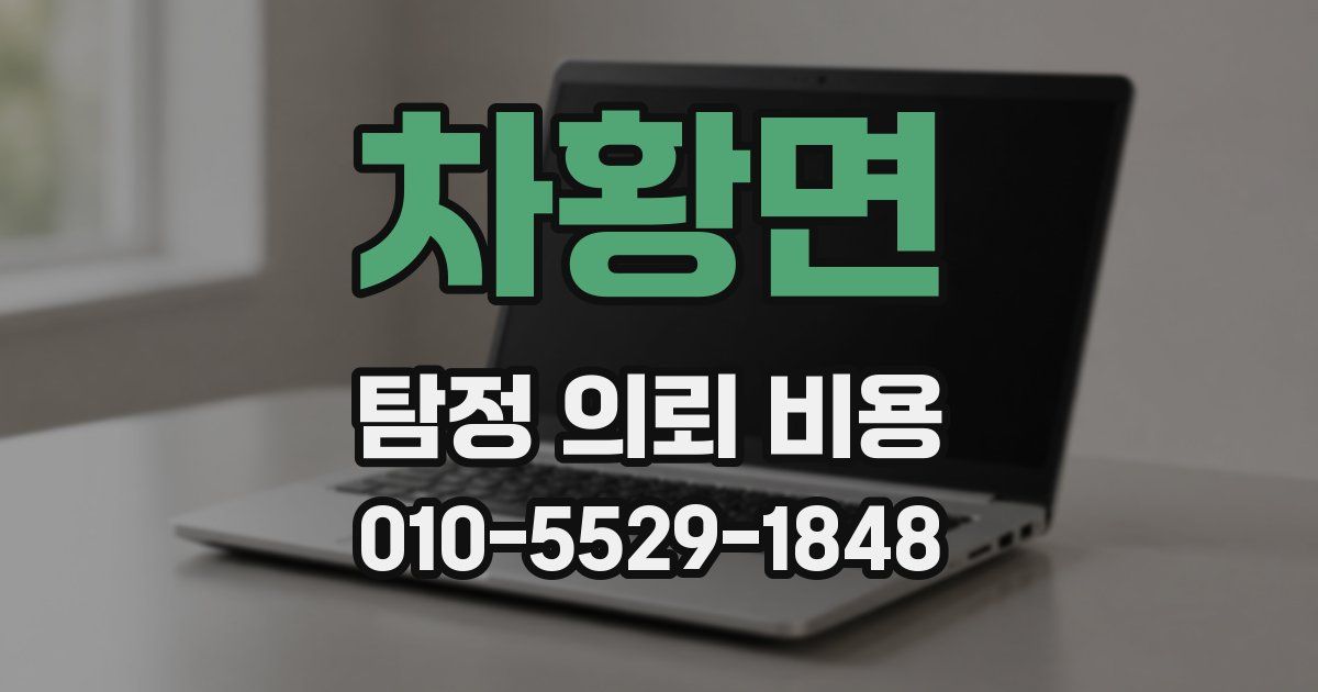 차황면 탐정 의뢰 비용