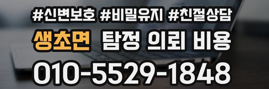 생초면 탐정 의뢰 비용
