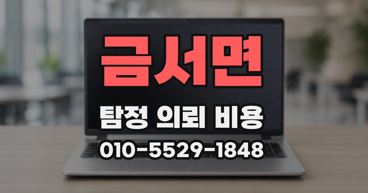 금서면 탐정 의뢰 비용
