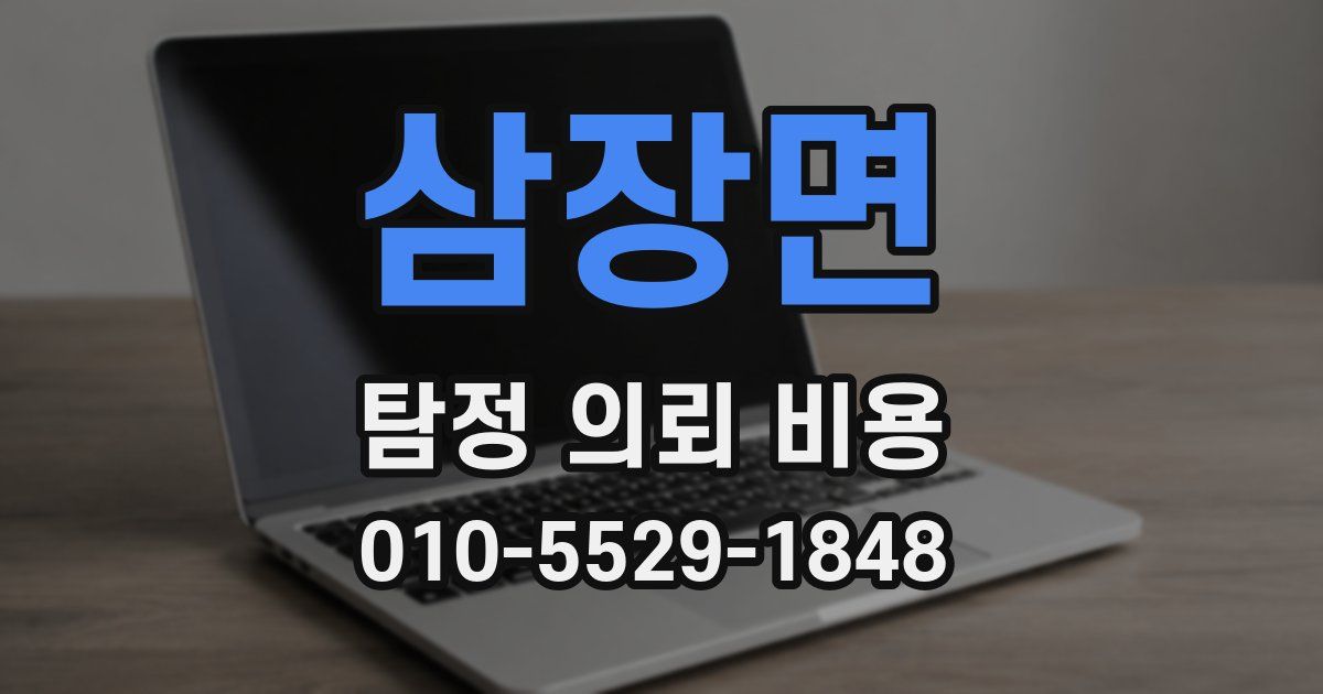 삼장면 탐정 의뢰 비용