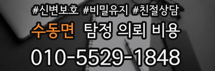 수동면 탐정 의뢰 비용