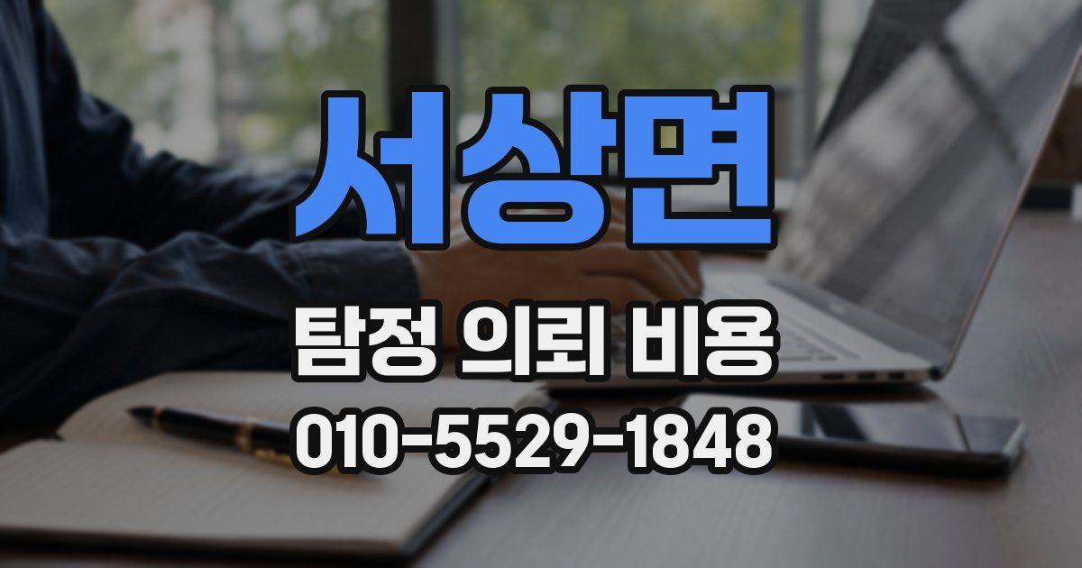 서상면 탐정 의뢰 비용