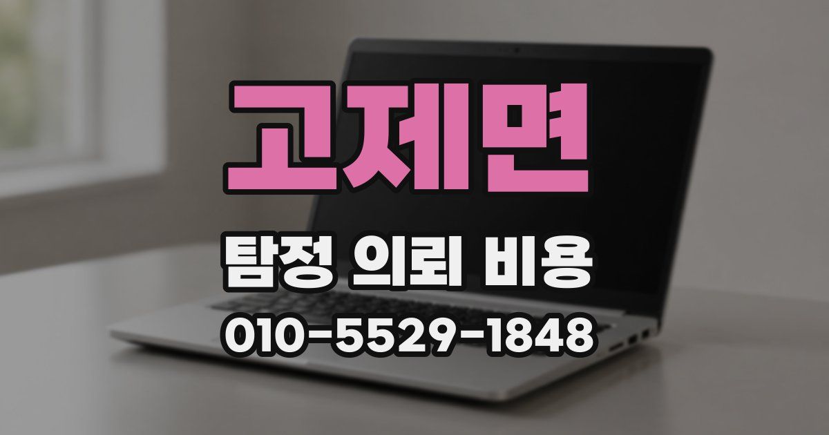 고제면 탐정 의뢰 비용