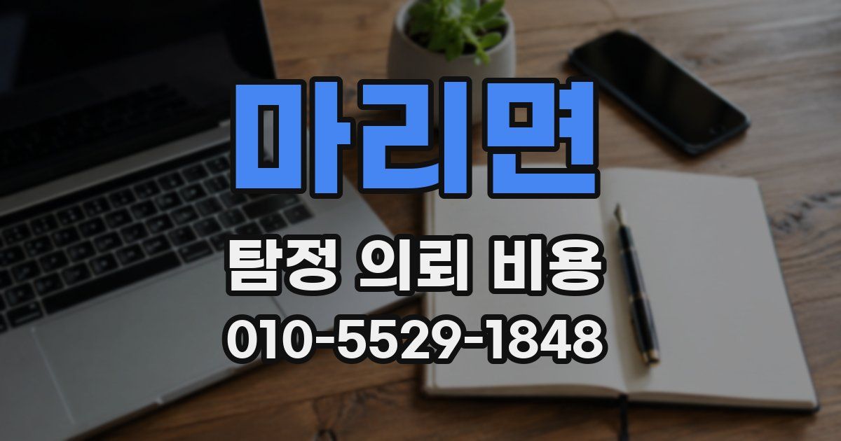 마리면 탐정 의뢰 비용