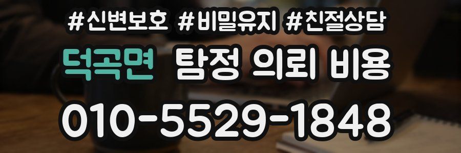 덕곡면 탐정 의뢰 비용