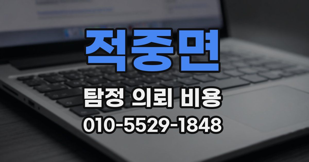 적중면 탐정 의뢰 비용