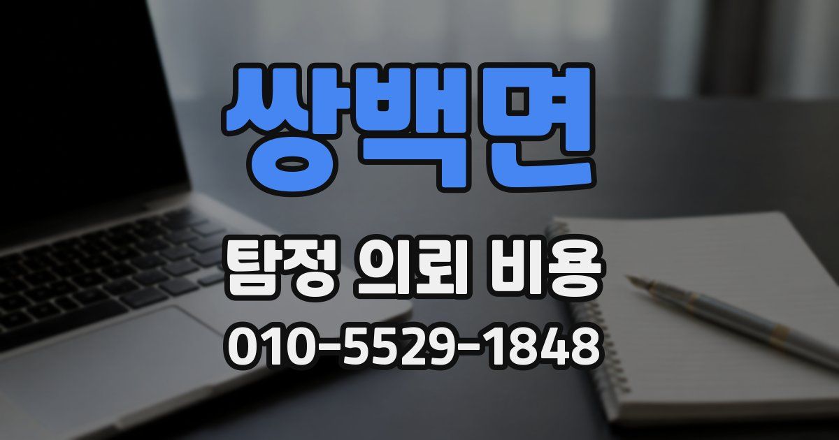 쌍백면 탐정 의뢰 비용
