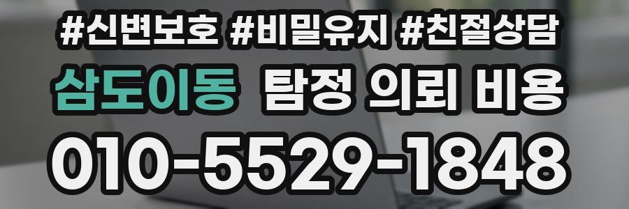 삼도이동 탐정 의뢰 비용