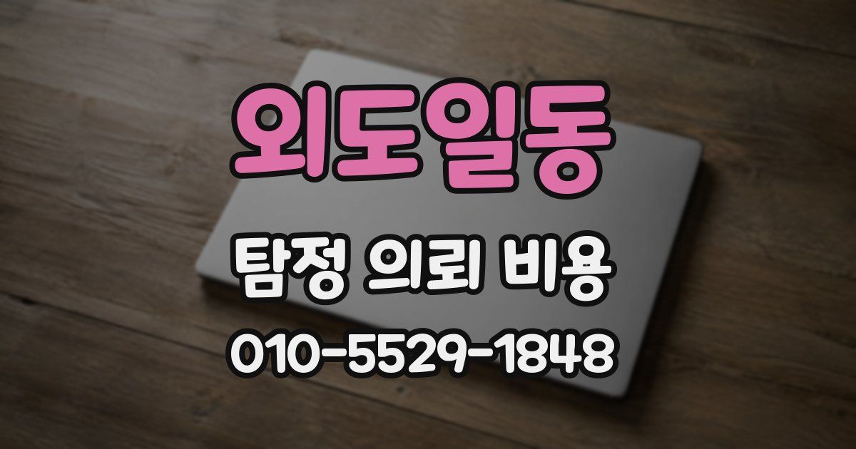 외도일동 탐정 의뢰 비용