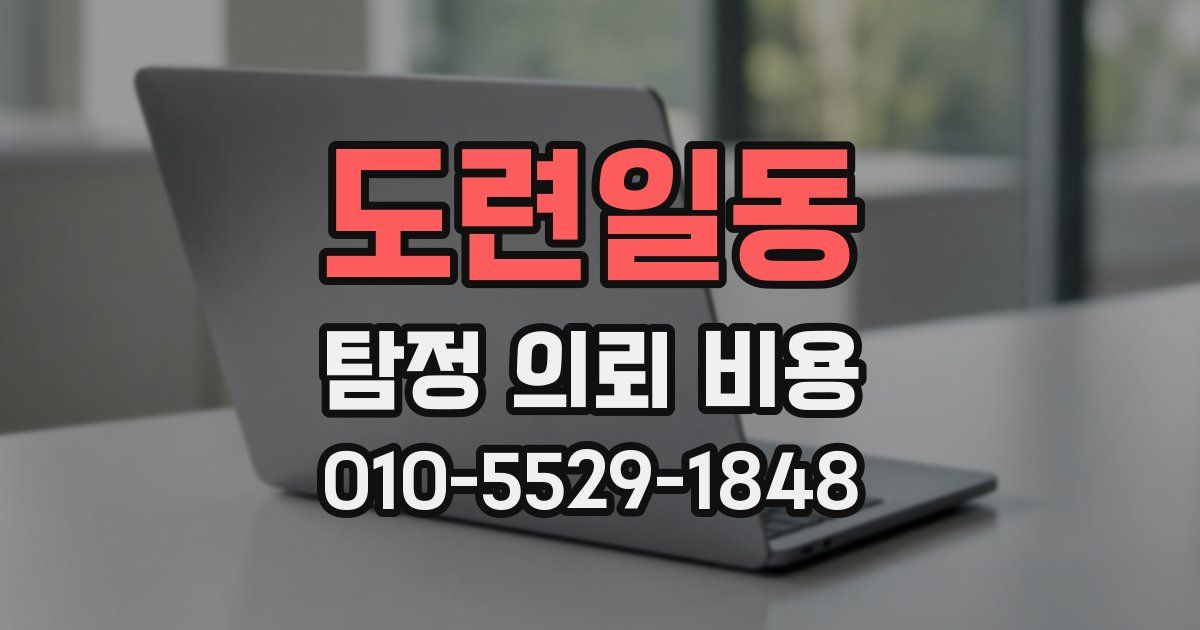 도련일동 탐정 의뢰 비용