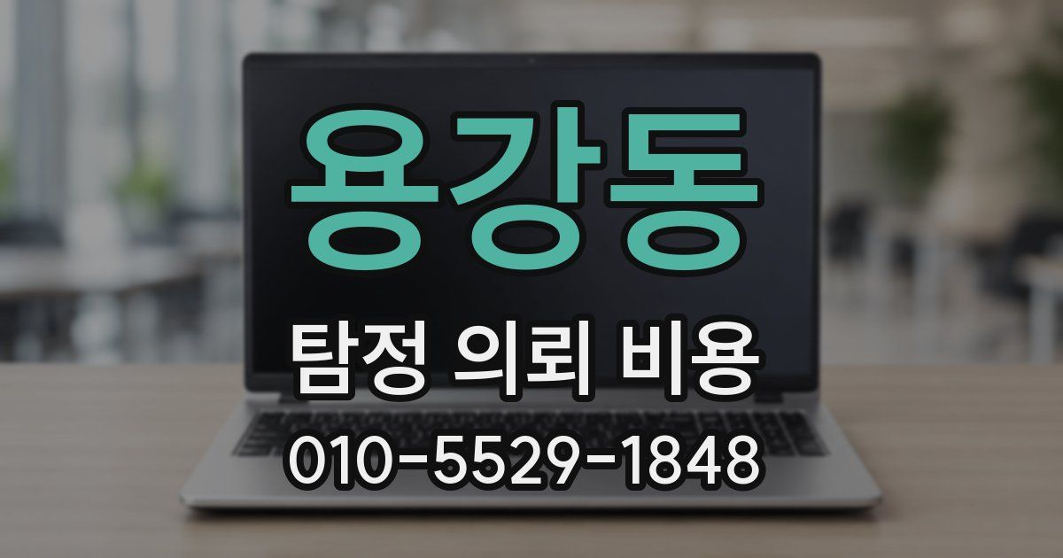 용강동 탐정 의뢰 비용