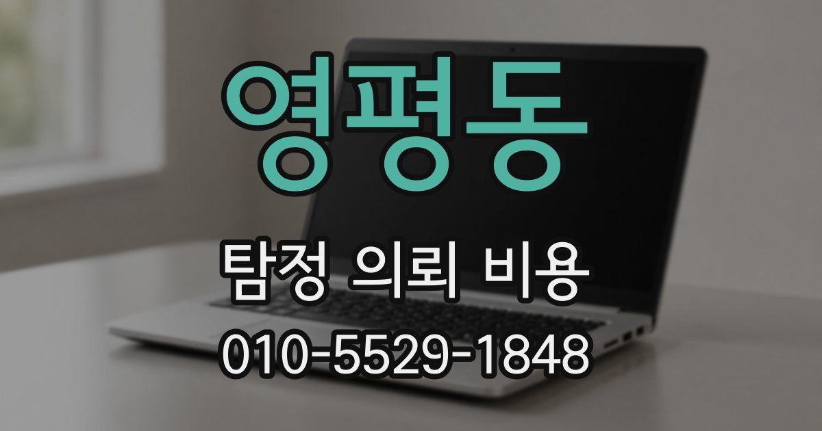 영평동 탐정 의뢰 비용