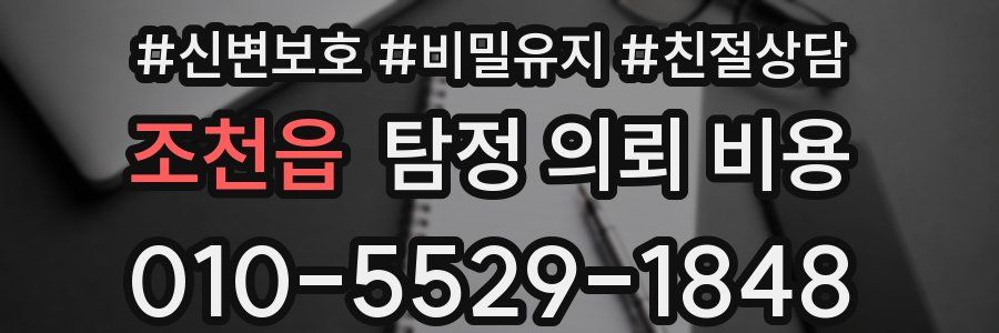 조천읍 탐정 의뢰 비용