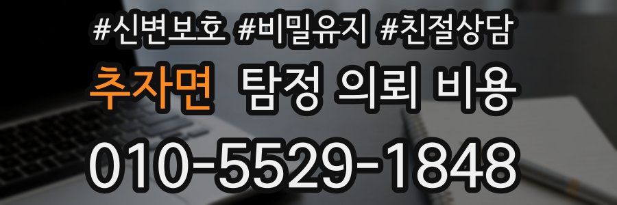 추자면 탐정 의뢰 비용