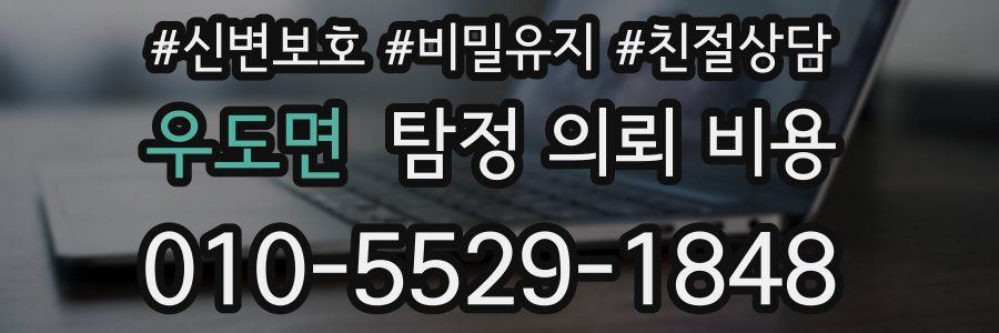 우도면 탐정 의뢰 비용