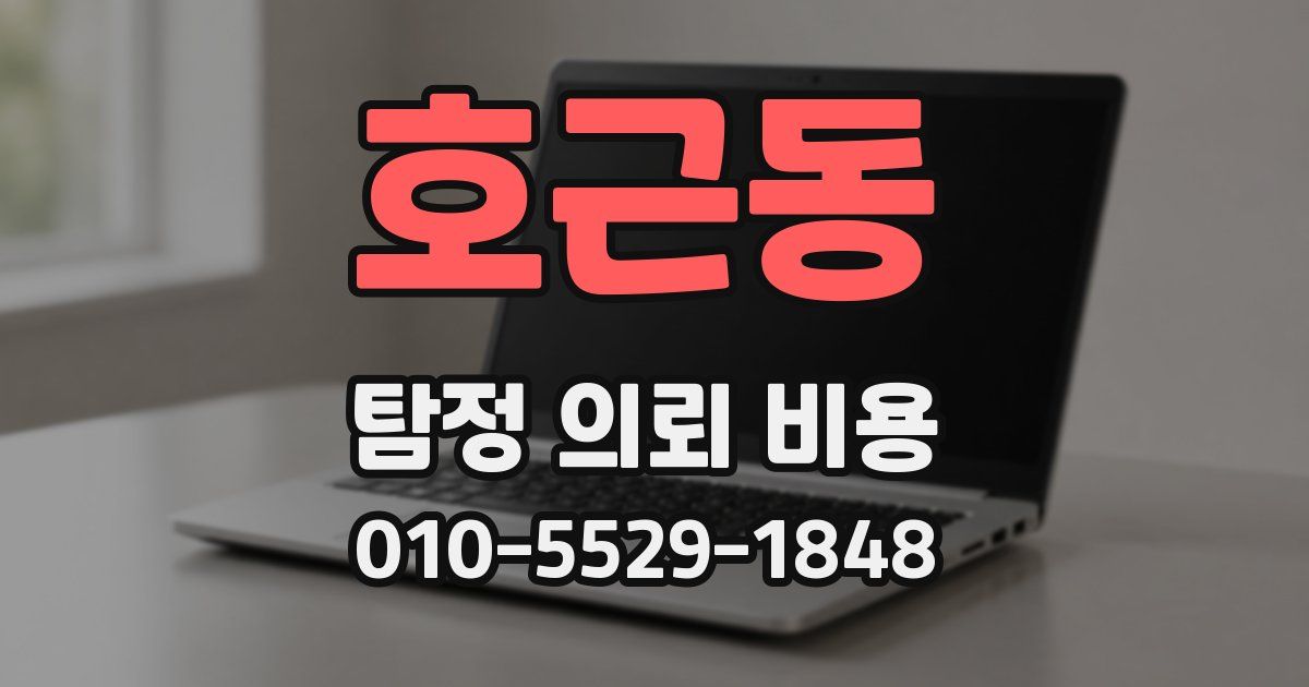 호근동 탐정 의뢰 비용