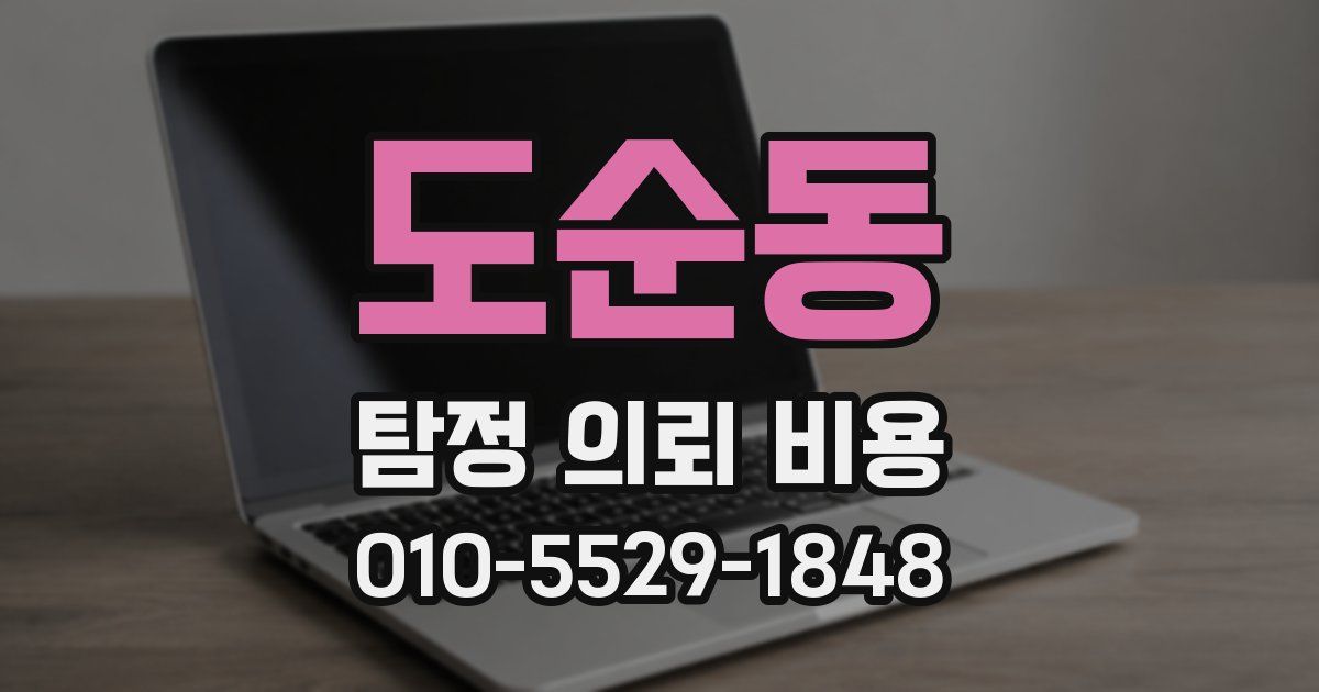 도순동 탐정 의뢰 비용