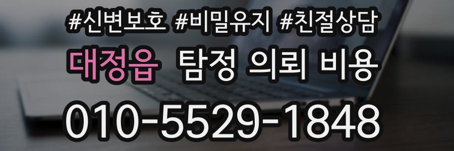 대정읍 탐정 의뢰 비용