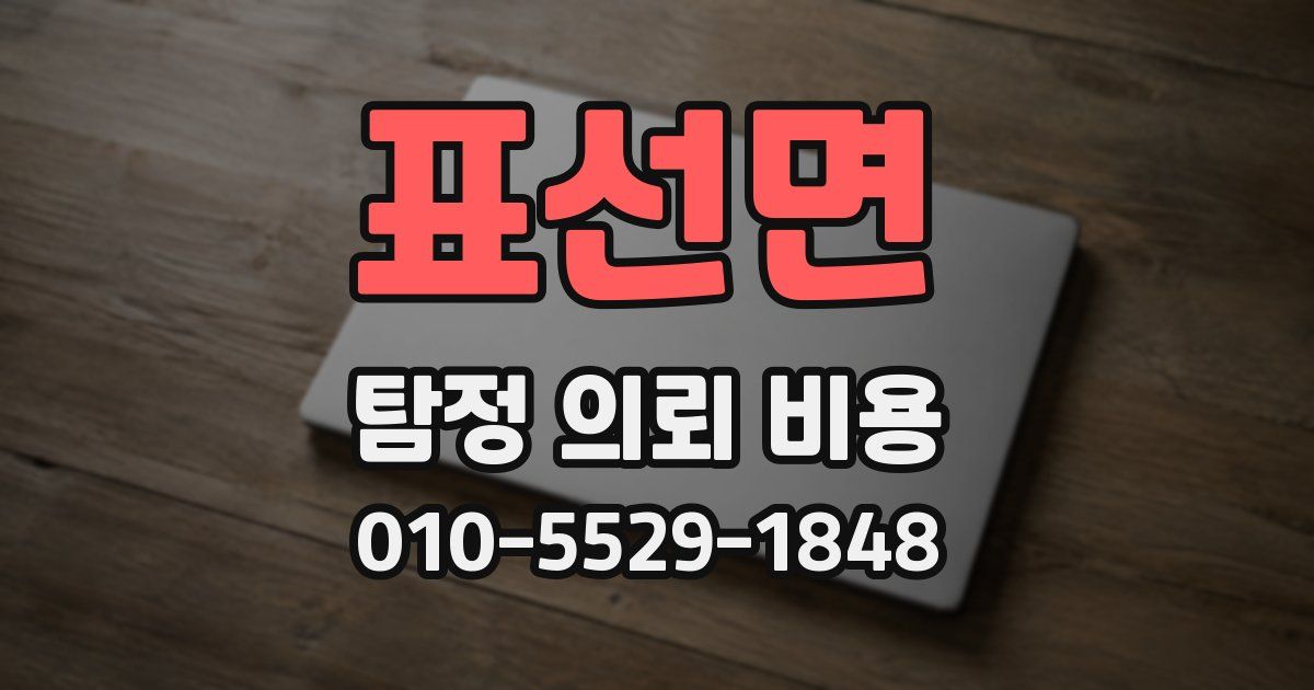 표선면 탐정 의뢰 비용