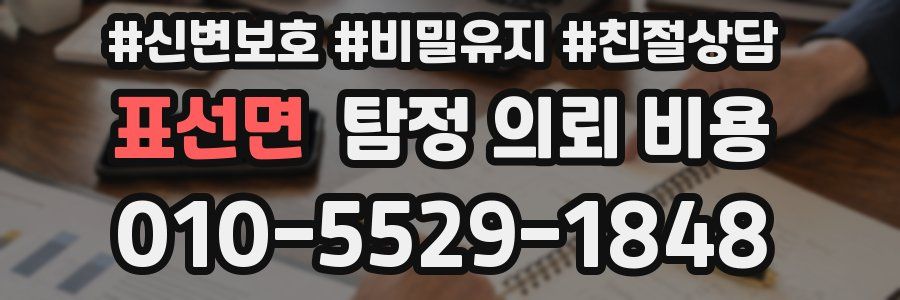 표선면 탐정 의뢰 비용