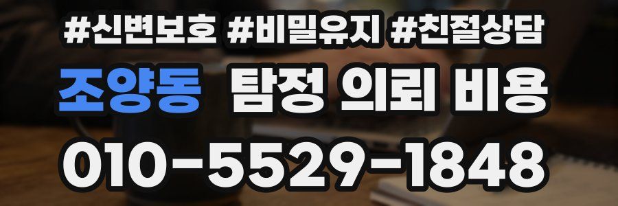 조양동 탐정 의뢰 비용