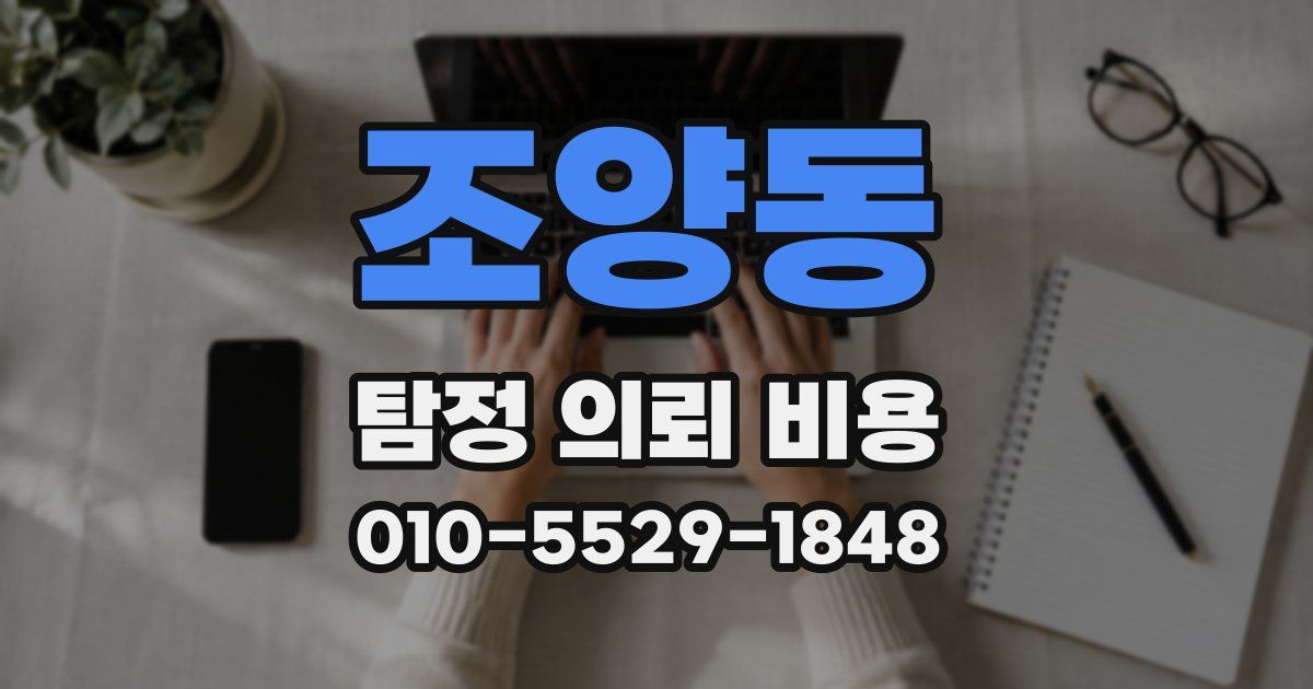 조양동 탐정 의뢰 비용