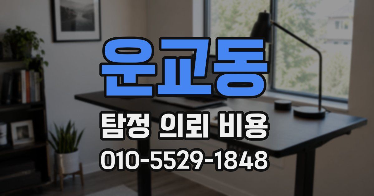 운교동 탐정 의뢰 비용