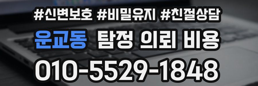 운교동 탐정 의뢰 비용