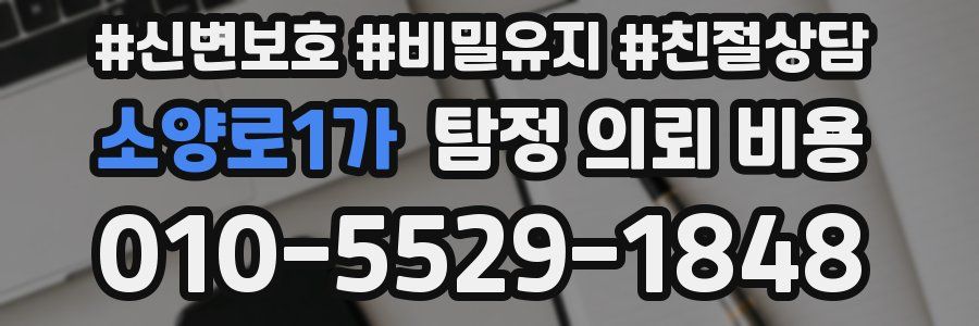 소양로1가 탐정 의뢰 비용
