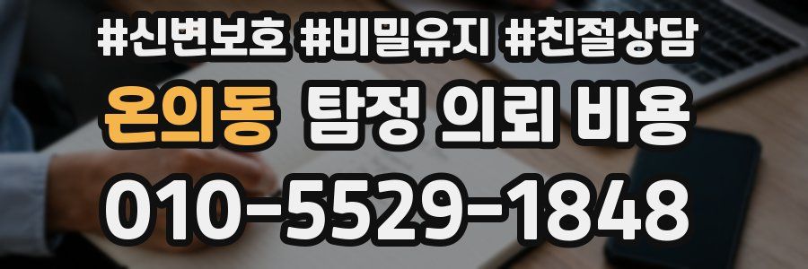 온의동 탐정 의뢰 비용