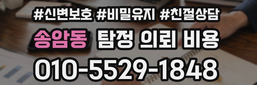 송암동 탐정 의뢰 비용