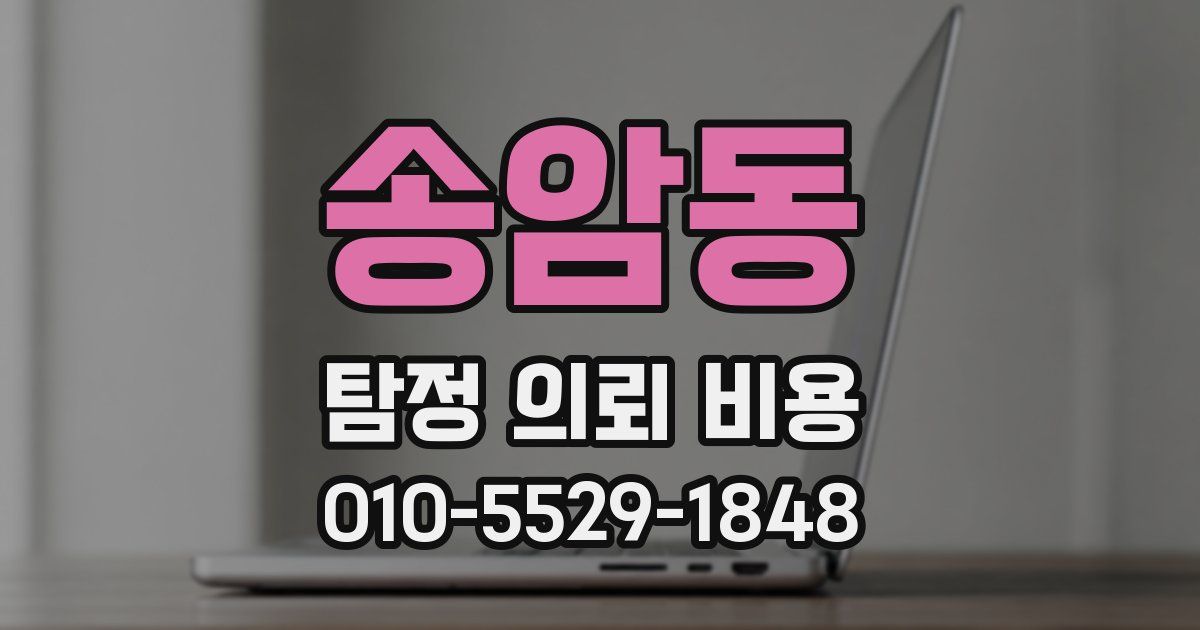 송암동 탐정 의뢰 비용