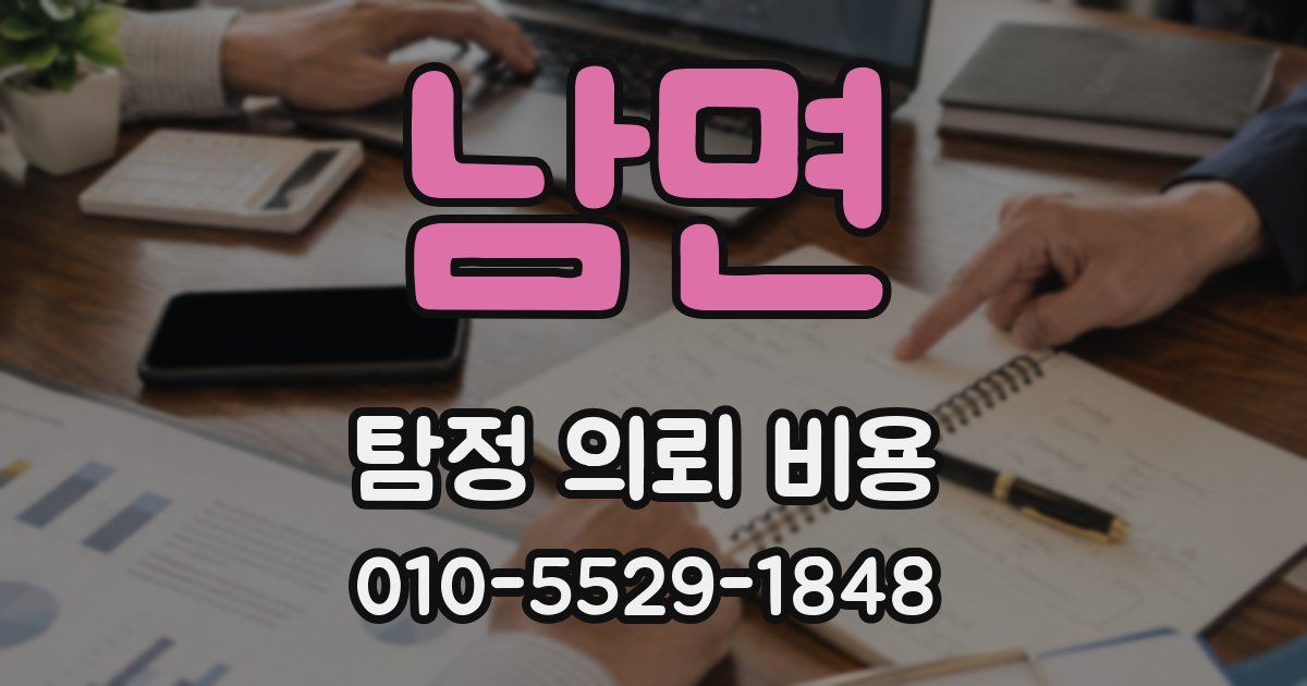 남면 탐정 의뢰 비용