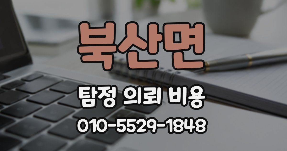 북산면 탐정 의뢰 비용