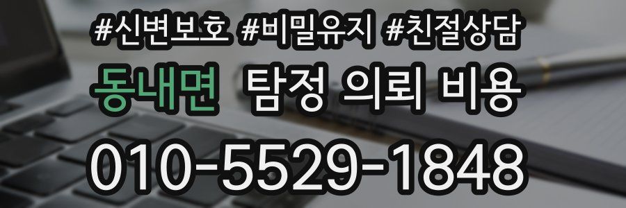 동내면 탐정 의뢰 비용