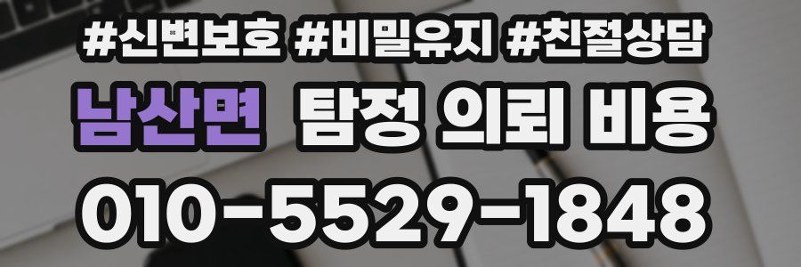 남산면 탐정 의뢰 비용