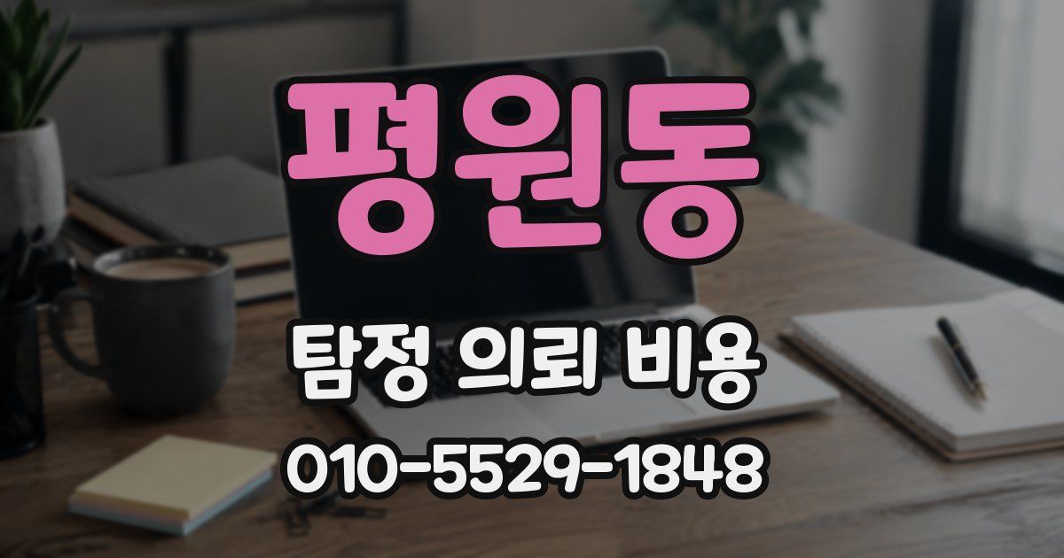 평원동 탐정 의뢰 비용