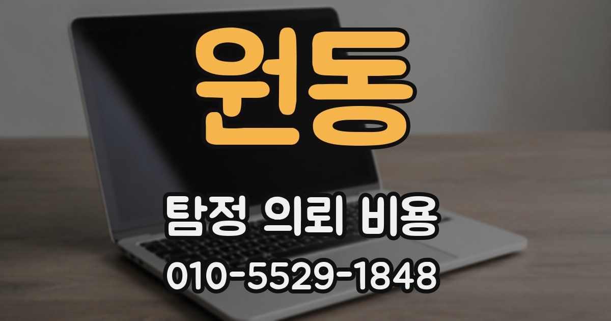 원동 탐정 의뢰 비용