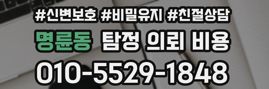 명륜동 탐정 의뢰 비용