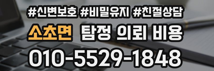 소초면 탐정 의뢰 비용