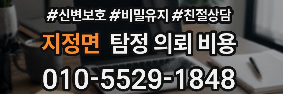 지정면 탐정 의뢰 비용